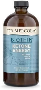 Dr. Mercola, Pure Power Ketone Energy Caprylic Acid MCT Oil, 16 FL oz (1 PT.) 473 mL, 31 Servings, Non GMO, Soy-Free, Gluten Free