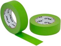 STIKK Painters Tape - 2pk Green Painter Tape - 1.5 inch x 60 Yards - Paint Tape for Painting, Edges, Trim, Ceilings - Masking Tape for DIY Paint Projects - Residue-Free Painting Tape