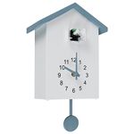 Cuckoo Clock with Chime,Minimalist Cuckoo Sound Clock with Pendulum,Modern Cuckoo Clock Birdhouse, Delicate Battery Powered Cuckoo Wall Clock for Wall Art Home Office Decor