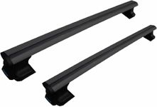 Universal Black Roof Rack Cross Bars – 47" Adjustable Fit for Most Cars, SUVs, and Vehicles Without Roof Rails, Heavy Duty Aluminum with Anti-Theft Lock, Easy Installation, 175 lbs Capacity