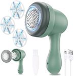 Electric Lint Remover, USB Charging Fabric Shaver, Bobble Remover for Clothes Debobbler Clothes Shaver, LED Digital Display Lint Roller Wool Defuzzer Fluff Remover Quick Effective (3 Blades Included)