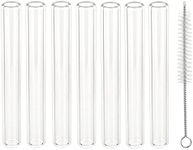 OLYCRAFT 16 Pack Laboratory Glass Tube Borosilicate Glass Tube Clear Glass Borosilicate Blowing Tubes 0.5 Inch Od 3.5 Inch Long Clear Tube with Nylon Tube Pipe Brushes