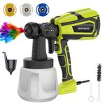 DEWINNER 600W Paint Spray Gun with 3 Spray Patterns, Electric Paint Gun with 1000ml Container, Paint Sprayer with 3 Nozzles (1.5/2.0/2.5mm) for Walls and Ceilings for DIY Decoration