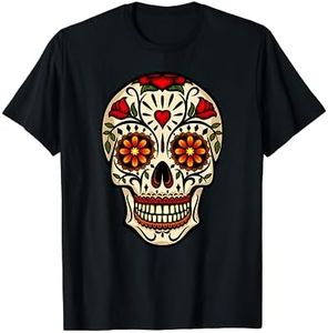Dia de los Muertos Día de los Muertos Cráneo de Caramelo Camiseta