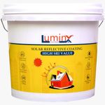 LuminX : Solar Reflective Roof Coating |Summer Cool Roof | Heat Resistance Paint | High Sri Terrace Cooling Paint (10 Kgs), White