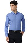 Peter England Men's Slim Fit Shirt (PESFOSLP489629_Medium Blue 44)