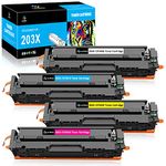 LeciRoba 203X CF540X for HP 203X 203A CF540X CF540A Toner Cartridges for HP Color LaserJet Pro M254dw M254dn M254nw , HP Color LaserJet Pro MFP M281fdw MFP M280nw MFP M281cdw MFP M281fdn (4-Pack )