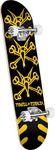 Powell Peralta Vato Rats Skateboard Complete, Black/Yellow, 8.0" x 31.45"