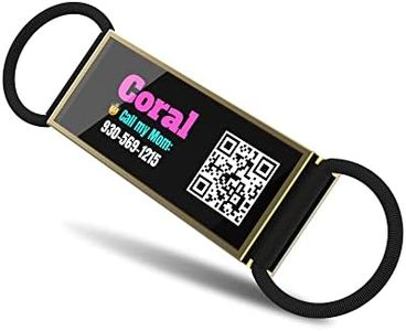 KEKID QR Code Slide On Dog Tag,Dog Tags Personalized for Pets,Custom Dog Name Tags,Dog ID Tags Personalized,Silent Noiseless Dog Tag -Free Online &Scan QR Receive Instant Location Alert Email