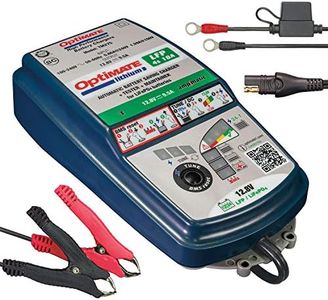 Optimate TM274 TM274v2 Lithium 4s 10A 10-Stage Encapsulated Battery-Saving 12.8V 10A Charger & Maintenance Device, Black/Blue/Red