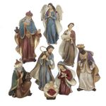 Kurt Adler Resin Nativity Figurine Set, 6.25-Inch, Set of 8