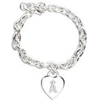 Wincraft MLB Angels Carded Heart Charm Bracelet Jewelry