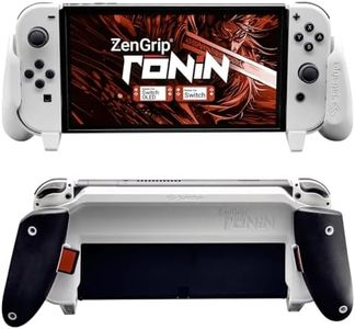 Satisfye - ZenGrip Ronin White Grip, a Dockable Switch Grip Compatible with Nintendo Switch - Comfortable & Ergonomic Grip, Joy Con & Switch Control. #1 Switch Accessories Designed for Gamers (White)