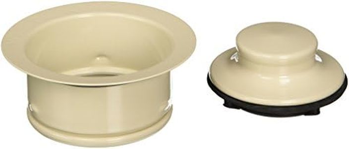 Waste King Decorative Garbage Disposal 3-Bolt Mount Sink Flange and Stopper, Almond - 3153AMC