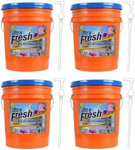 Ultra Fresh 6X Platinum 5 Gallon Laundry Detergent Liquid with Spring Fresh Fabric Softener and Pump for All Machine Types, Up to 640 Loads (4 Pack)