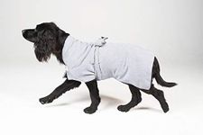 Toby and Alexander Super Absorbent, Quick Drying Dog Bathrobe, Towel Coat Wrap (M, Mizzle)