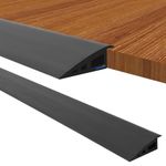 Ruedamann 3.3 Ft Threshold Transition Strip, 1 1/5"~1 2/5" Rise Rubber Threshold Ramp, Overlap Edge Reducer, Doorway Edge Trim and Mats for Laminate Doorway, Carpet, Floor, Tile