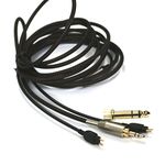 KetDirect Replacement Cable For Sennheiser Headphones HD650, HD600, HD580 HD535, HD545, HD565, HD265 HIFI stereo Audio upgrade Cords 300cm/9ft Black