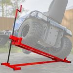 Ride-On Lawn Mower Jack Lift - Telescopic Maintenance Jack for Garden Tractors and Riding Lawn Mowers, 880 lbs Weight Capacity, Manual and Power Tool Handles Included