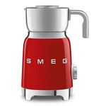 Smeg MFF01RDUK 600ml Milk Frother, 6 Pre Set Functions, Tritan Lid and Measuring Cup, 500W, Red