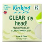 KinKind Hair Conditioner Bar - CLEAR My Head | Anti Dandruff Conditioner Bar for Hair - Solid Conditioner Bar - Flaky Scalp Treatment - Dandruff Treatment | Up to 50 Washes - Vegan & Cruelty Free