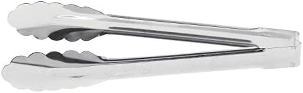 Vollrath 9-1/2" Heavy-Duty One-Piece Stainless Steel Tongs