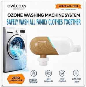 Portable Ozone Laundry System, Chemical‑Free Fabric Sanitizer and Deep Cleaner, Universal Odor Eliminator for Washing Machine, Home Fabric Freshener for Clothes, Bedding and Towels