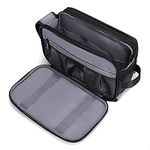 Dynotrek Falanma Toiletry Kit Bag Portable Durable Travel Organiser Shaving Accessories Kit Waterproof Medicine Pouch For Men Women -Charcal Black - 12 Cm