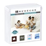 Bedecor King Size Mattress Protector Waterproof, Fit Up to 18inches Deep Pocket, Noiseless Breathable Bed Mattress Cover Water Proof, Vinyl-Free, Easy Care, White