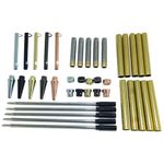 CS Crafts Woodturning Slimline Pen Kit Set of 5 Mixed Colours, with twist mechanism