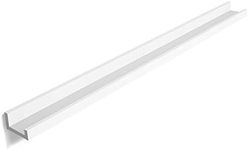 SONGMICS Floating Shelves Set of 1, Wall Shelves Ledge, 10 x 110 cm, for Picture Frames and Books, Living Room, Hallway, Bedroom, Bathroom, Kitchen, Office, White LWS46WT