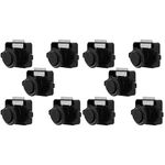 DOITOOL 10PCS Push Button Latches Cabinet Door Catch Lock Keyless Push Button Lock for rv Cupboard Motorhome (Black)