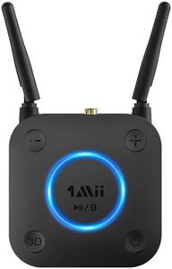 1Mii B06 Pro Récepteur Audio sans Fil aptX Low Latency aptX HD, Adaptateur Bluetooth 5.1 pour Système Stéréo Domestique, avec Faible Latence 3D Surround, Optical RCA AUX 3,5mm et Coaxial 【Upgraded】