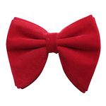 PELUCHE Solid Essentials Mini Butterfly Red Velvet Bow Tie