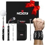 NoCry Telescoping Magnetic Pickup Tool Set for Father's Day Gift — Magnetic Wristband, Extendable Mechanic Mirror, Telescoping Pen, 360° Flexible Flashlight, 3-in-1 Screwdriver — Magnetic Tool Set