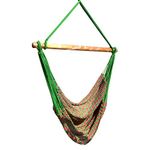 HANGIT Mexican Brazilian Cotton Hanging Hammock Chair (13 cm, Multicolour)