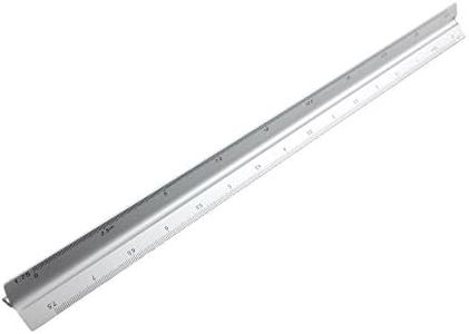 Honbay Aluminum 30cm Triangular Scale Engineering Ruler 1:20, 1:25, 1:50, 1:75, 1:100, 1:150 (Silver)