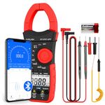 SURLABA Multimeter Digital Clamp Meter AC/DC Electrical Tester 4000 Counts Auto-Ranging Connect with APP Measuring Resistance, Capacitance, Frequency, Continuity, Live Wire Test