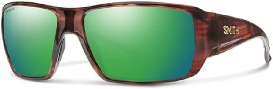 SMITH Guide’s Choice XL Fishing Sunglasses with Large Frame – Men’s & Women’s Performance Eyewear, UV Protection for Water Sports & Active Days – Tortoise + Green ChromaPop Polarized Mirror Lenses