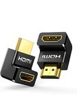 UGREEN HDMI 90 and 270 Degree Right Angle Adapter Gold Plated High Speed HDMI Male to Female Connector Adapter for Roku TV Stick (Pack of 2)