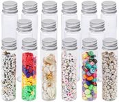 Berenti 16 PCS Plastic Test Tubes with Caps (50 ml) - 1.09×4.30 Inches/28×109 mm Gumball Tubes as Storage Containers for Candy, Beads, Powder – Clear Test Tube for Sample Testing, Home & Party Décor