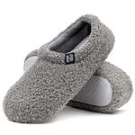 RockDove Women's Teddy Fleece Closed Back Indoor Slipper, Size 7-8 US Women, Dark Gray