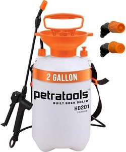 PetraTools 2 Gallon Pump Sprayer - HD201 Lawn and Garden Sprayer, Weed Sprayer and Yard Sprayer, Chemical Sprayer and Plant Sprayer, Hand Pump Sprayer, 2 Gallon Sprayer, Sprayers in Lawn and Garden