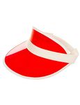 Unisex Sun Visor Poker Hat Headband Golf Neon Pub Stag Hen 80's Fancy Dress (Single, Red)