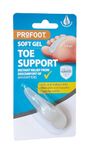 PROFOOT Soft Gel Toe Support - Gentle Relief for Hammer and Clawed Toes - Lifts & Realigns Toes - Toe Loop to Support - Pack of 1