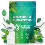 Cleverfy Shower Steamers Aromatherapy - 18 Pack of Eucalyptus & Mint Shower Bombs with Natural Essential Oils for Relaxation and Nasal Congestion. Stocking Stuffers for Women and Men.