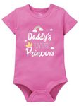 Zeezeezoo Daddy's Princess Baby Girl Romper Bodysuit Dress fathers day photoshot cotton newborn (6-12 months, Pink)