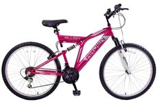 Discount Arden Blush Full Suspension Bike Womens Blush 26" Wheel Mountain Bike 19" Frame 21Speed Pink