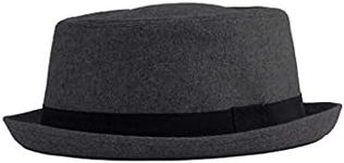 Heritage Traditions Felt Pork Pie Hat (Charcoal, L)