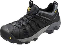 KEEN Utility Men's Flint Low Height Steel Toe Industrial Construction Shoes, Black/Dark Shadow, 10.5